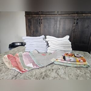 Muslin Burp Rags and Organic Teething Bandanas